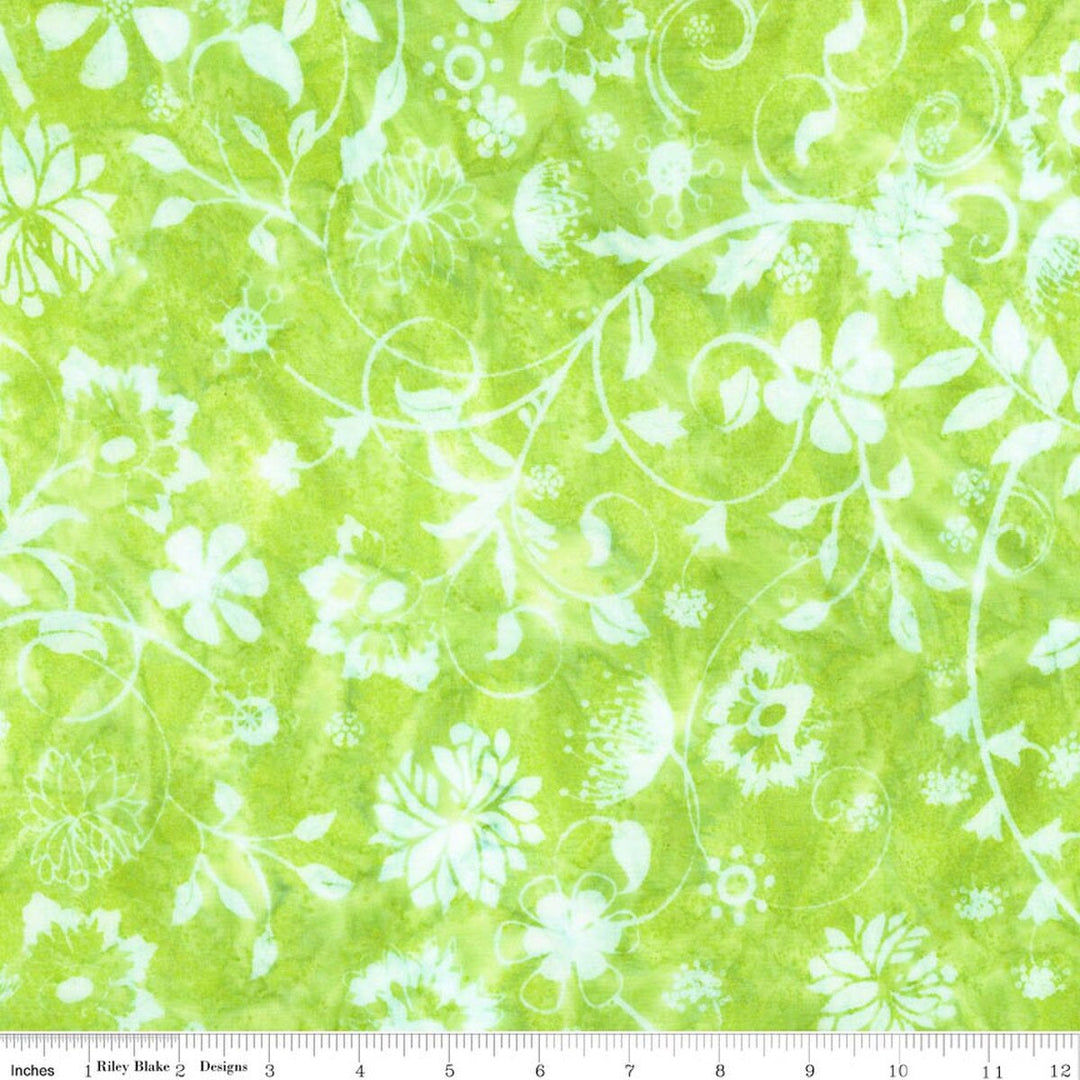 Wild Blossoms Rayon Kiwi