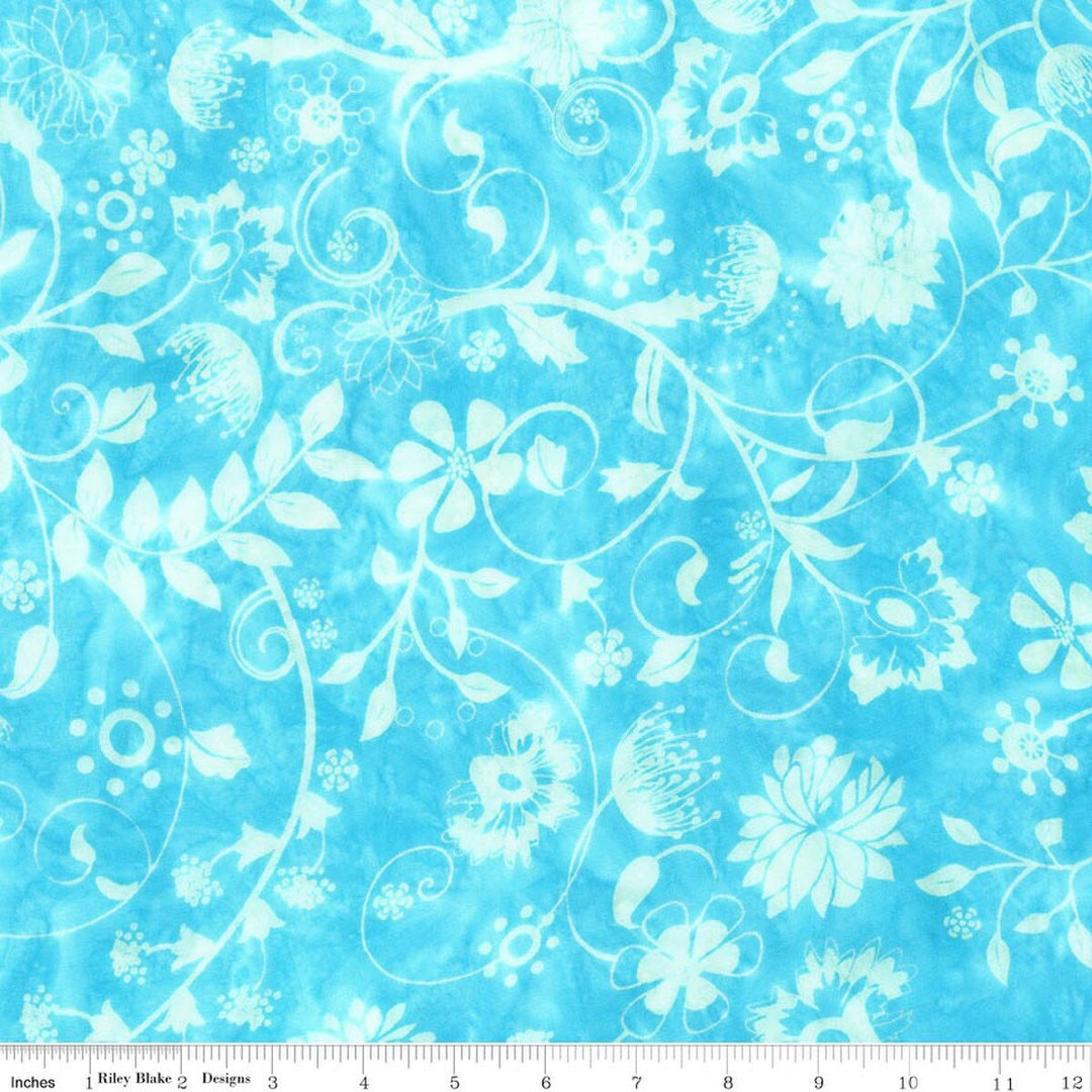 Wild Blossoms Rayon Duck Egg