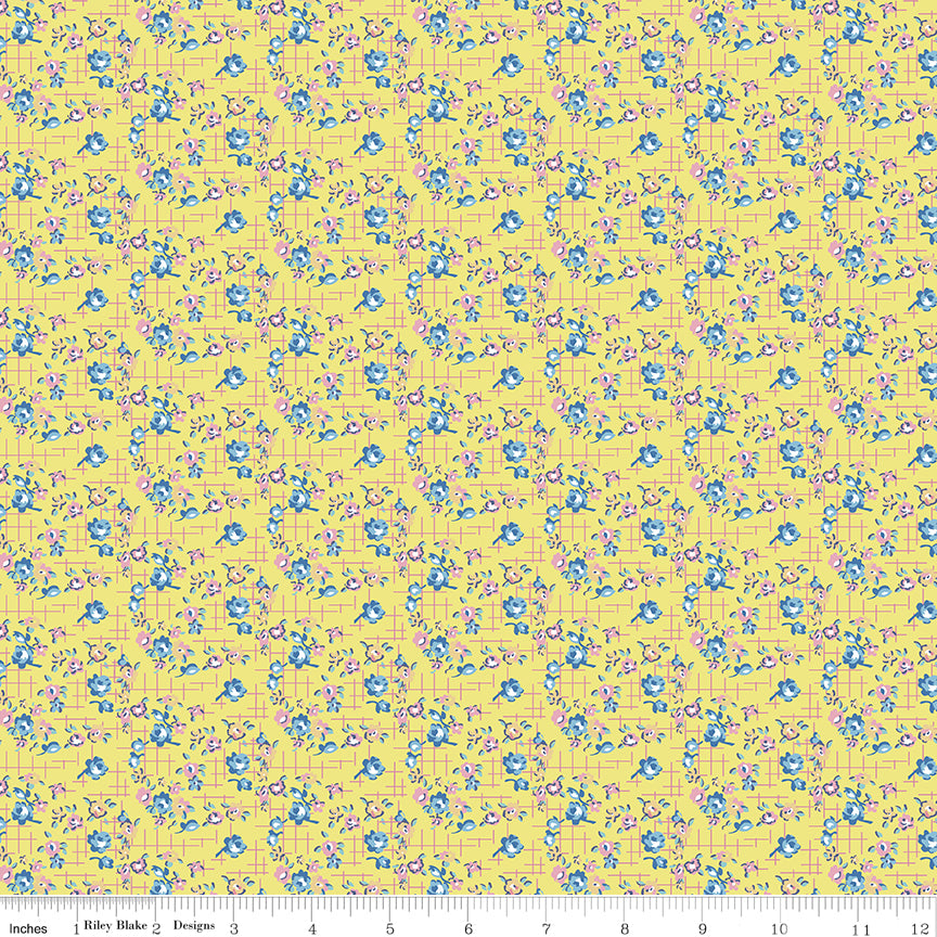 Dear Sweethearts Apron Grid Yellow