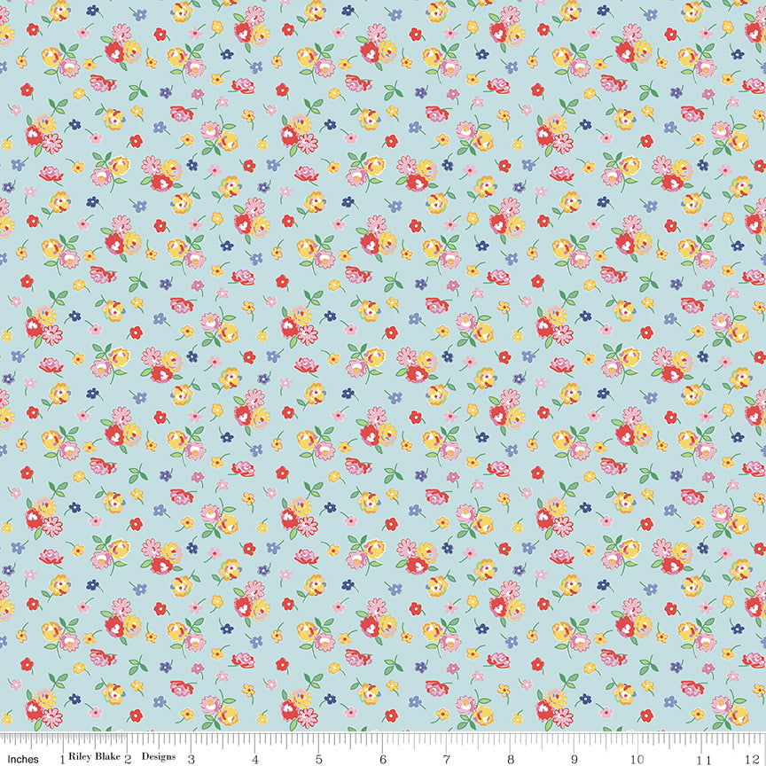 Dear Sweethearts Calico Blue