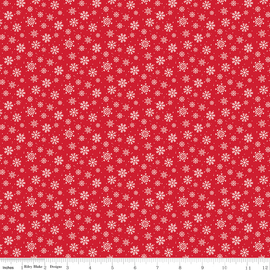 Seasonal Basics Snowflakes Red
