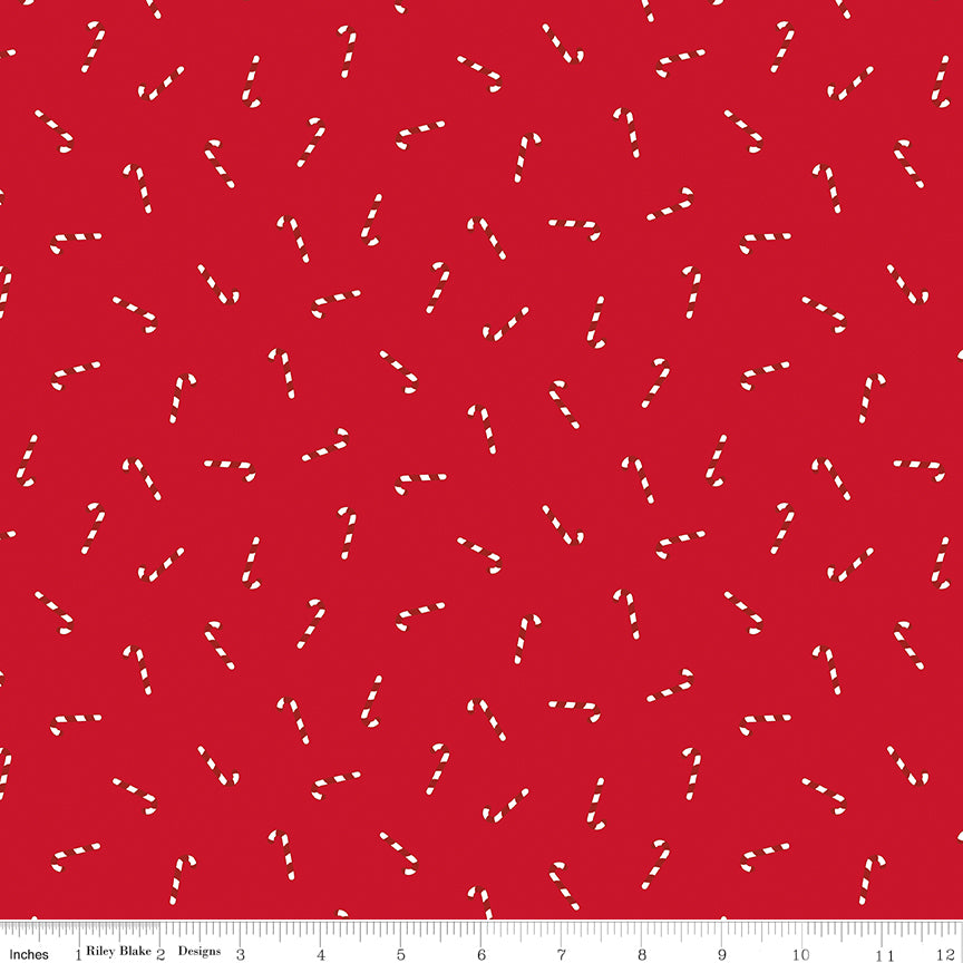 Seasonal Basics Candy Canes Red