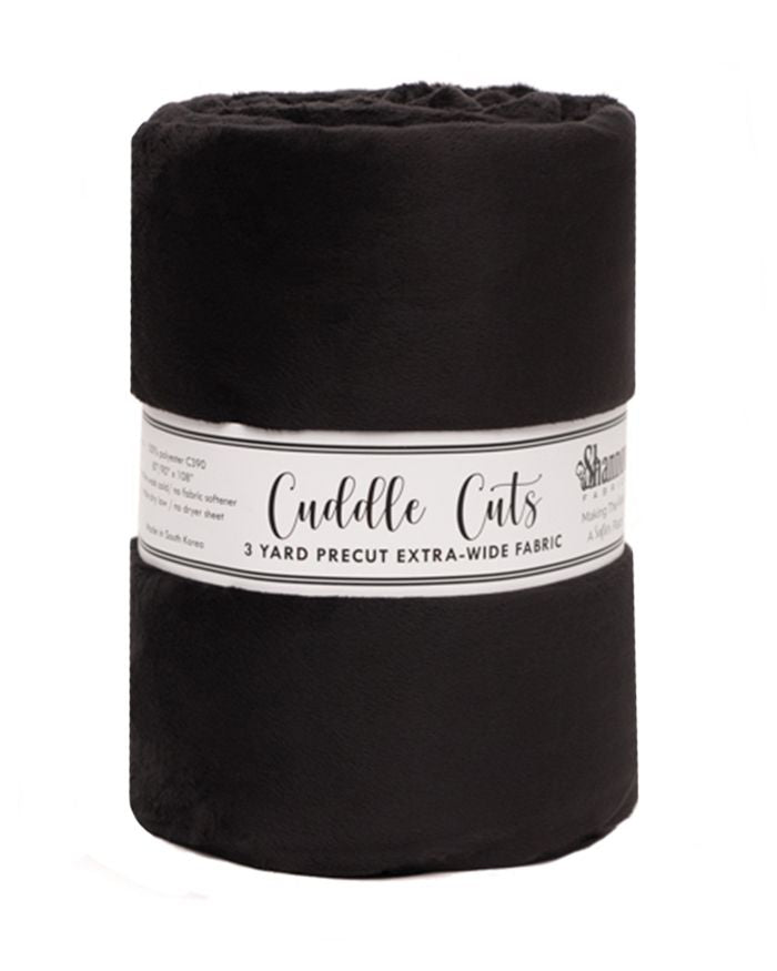Cuddle Cuts Black 88/90" Wide 3 Yard