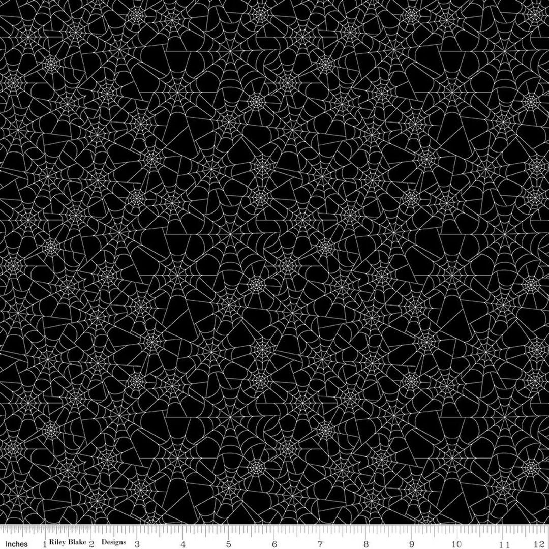 Seasonal Basics Spider Webs Black