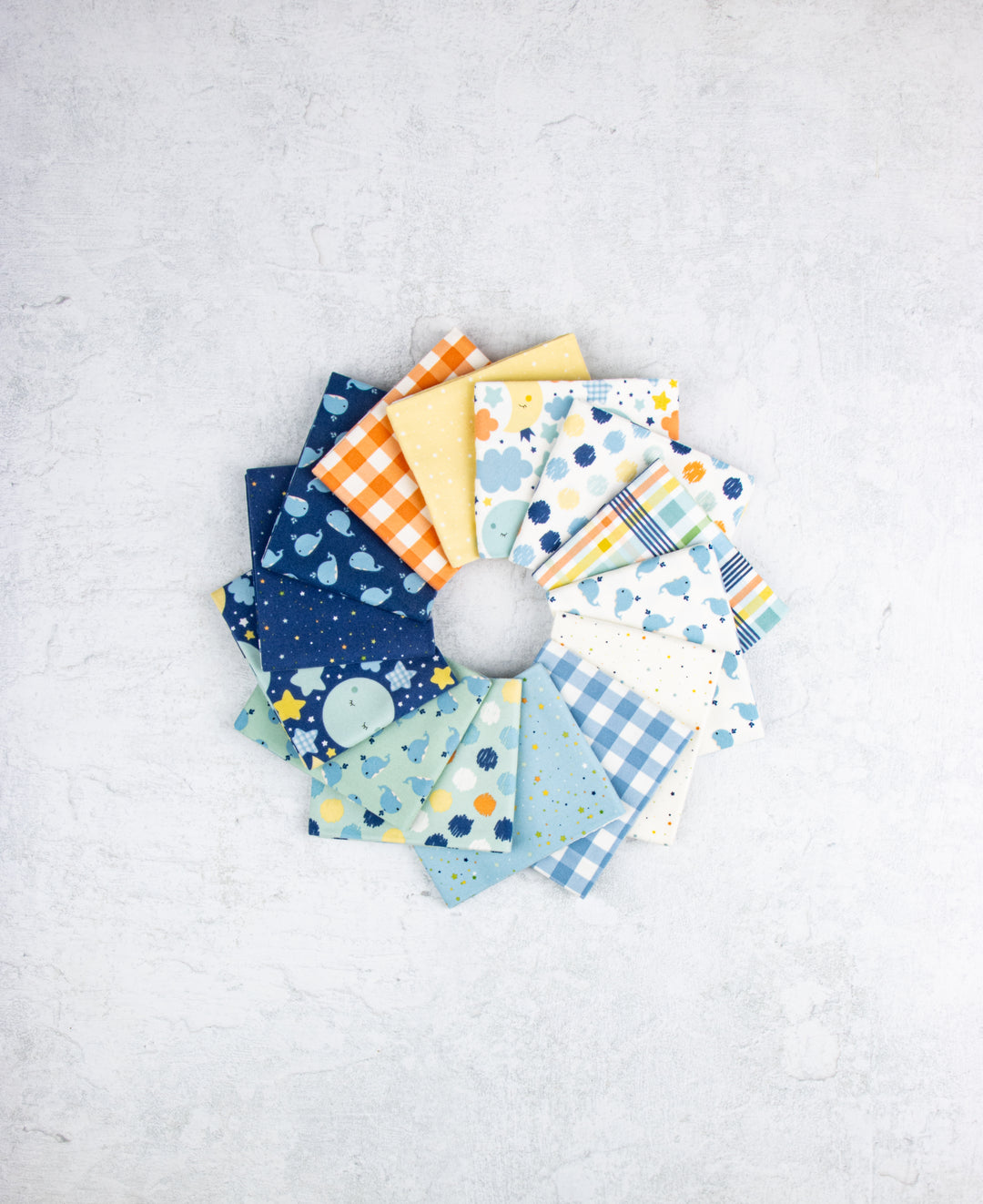 Love you to the Moon Blue Panel Quilt