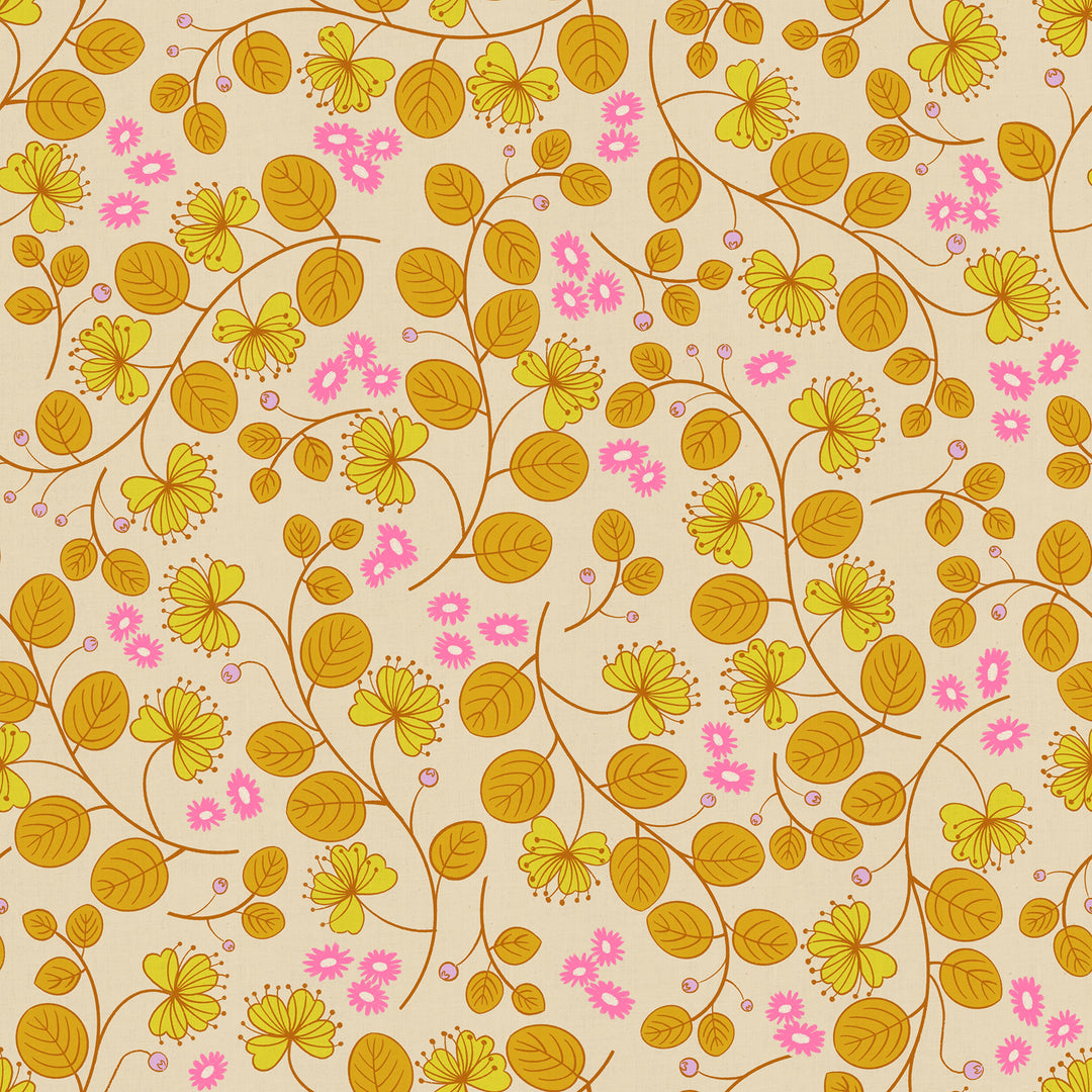Lofi Linens Caper Floral Parchment