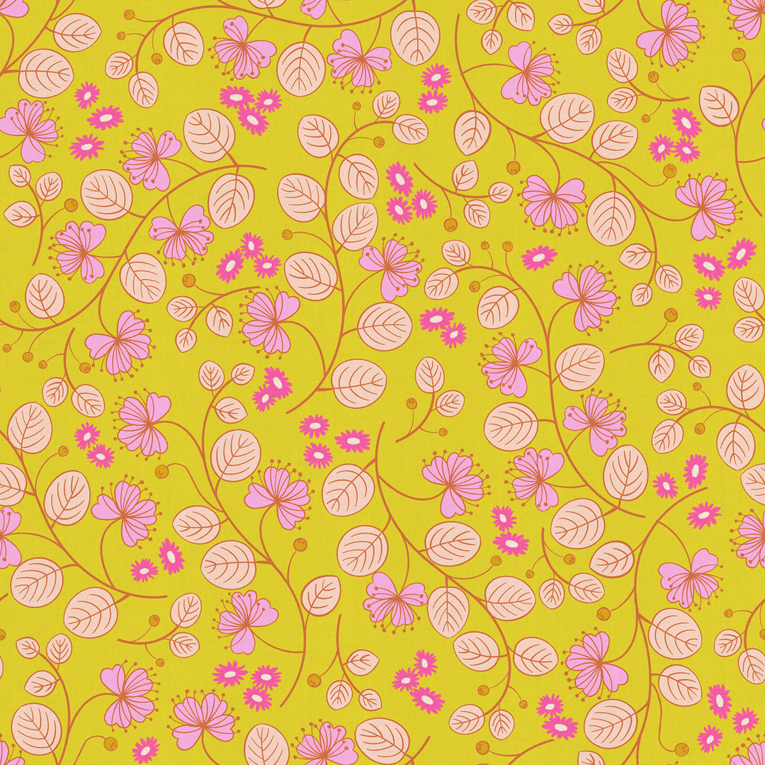 Lofi Linens Caper Floral Citron