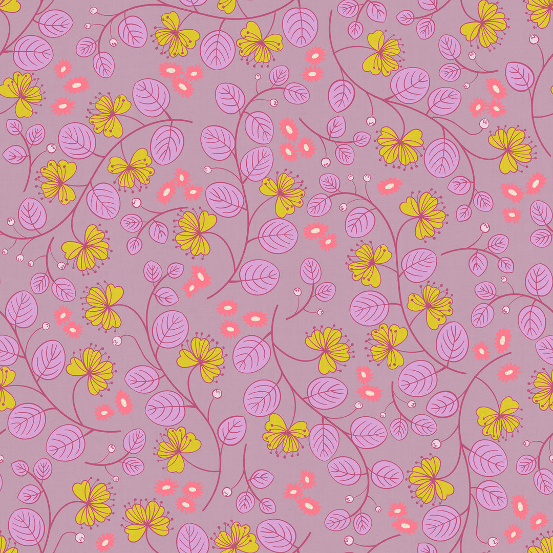 Lofi Linens Caper Floral Lilac