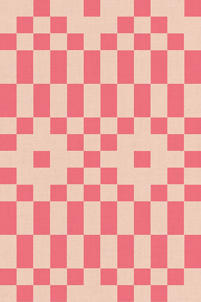 Lofi Linens Bit Mapped Neon Coral