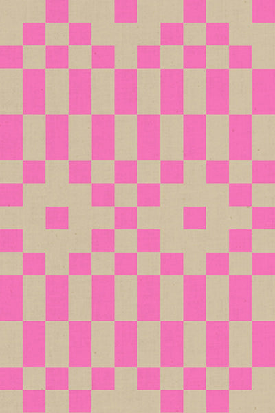 Lofi Linens Bit Mapped Neon Pink