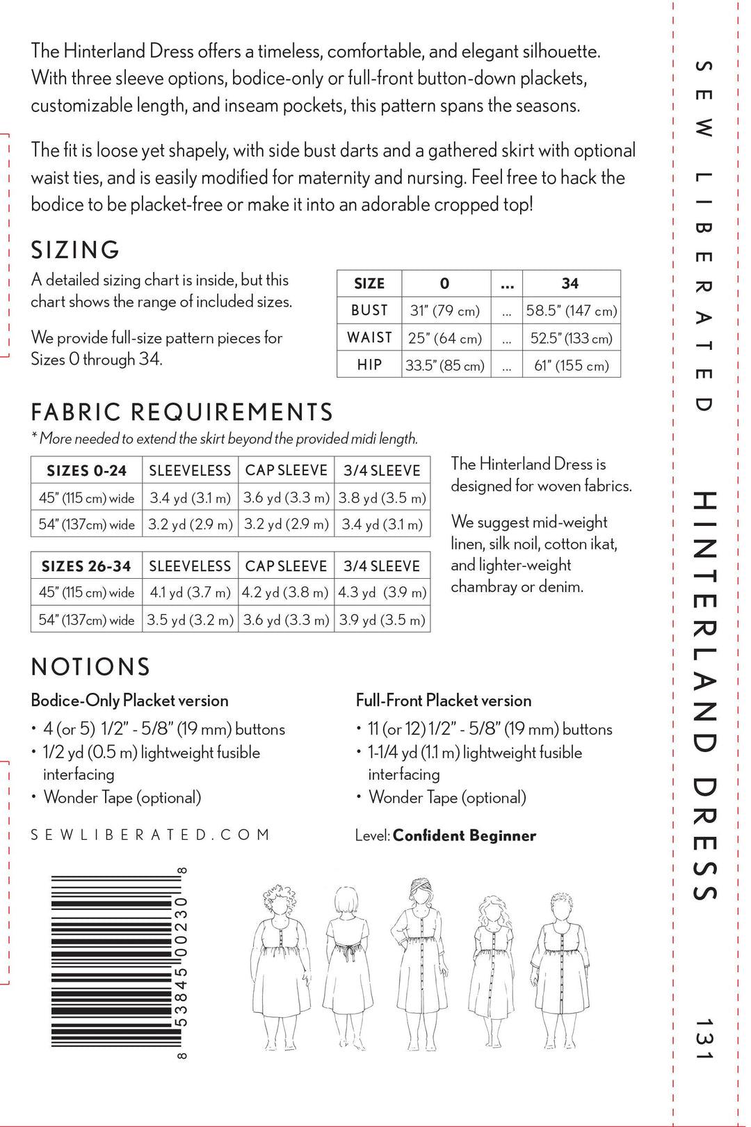Hinterland Dress Sewing Pattern