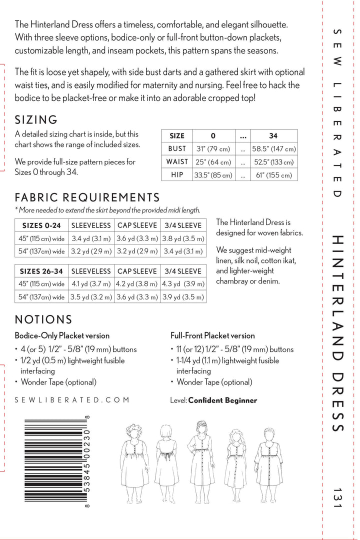 Hinterland Dress Sewing Pattern