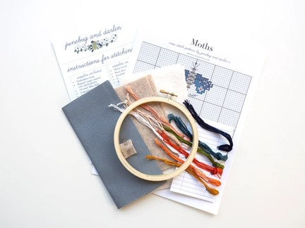 Moths Embroidery Kit