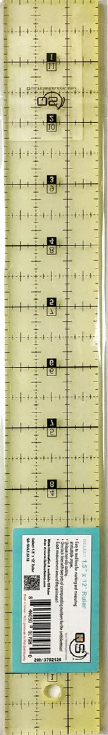 Non-Slip Ruler 1 1/2in X 12in