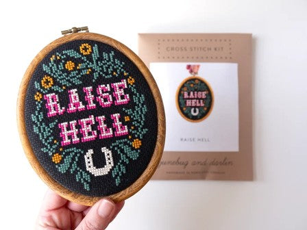 Raise Hell Embroidery Kit
