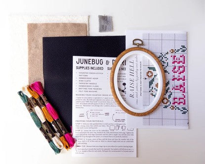 Raise Hell Embroidery Kit