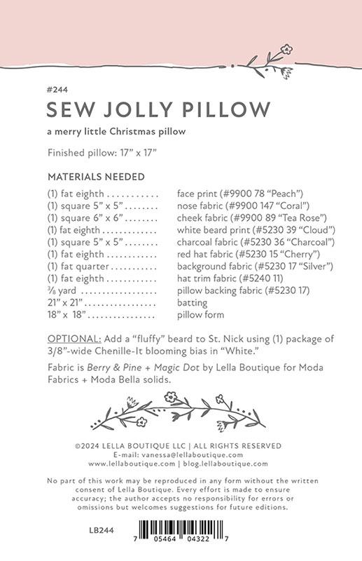 Sew Jolly Pillow Quilt Pattern